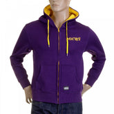 Purple Hooded Zipped Regular Fit Sweatshirt