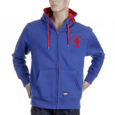 Mens Blue Empire Hooded Zipped Regular Fit Sweatshirt