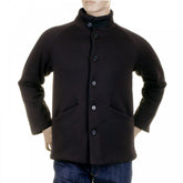 Mens Black Button up Regular Fit Jacket with fleece line