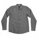 Mens 100% Cotton Slim Fit Long Sleeve Button Down Collar Dove Grey Chambray Shirt