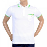 Mens Regular Fit Short Sleeve Polo Shirt in White