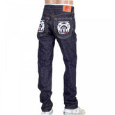 Selvedge Indigo Raw Japanese Denim with White Embroidered FM Union