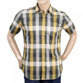 Mens Short Sleeve Green Scaled Check Shirt