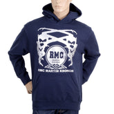 Navy Long Sleeve Sweatshirt Silver Logo Hoodie