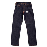 Super Exclusive Dark Indigo Raw Denim Jeans with with Silver Embroidered 4A