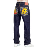 Year of the Dog Exclusive Design Dark Indigo Raw Denim Jeans