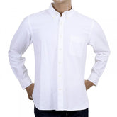 One Wash Oxford Regular Fit SC26475A Off White Shirt with Single Pocket and Button Down Collar