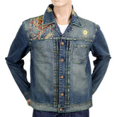 Stone Washed Pencil Skull denim Jacket