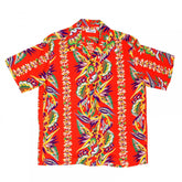 Mens Regular Fit Short Sleeve SS37468 Hawaiian Shirt in Red with Blessing of Nature Print by Sun Surf