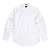 Mens Washed Pinpoint Oxford Regular Fit Long Sleeve White Cotton Shirt with Button Down Collar by Gant