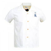 Sun Surf Off White Cotton Regular Fit SS37652 Short Sleeved Limited Edition Mens Hawaiian Shirt with Musha-E Drawing Print