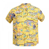 Sun Surf Yellow Rayon Short Sleeve SS37787 Regular Fit Mens Hawaiian Shirt with The Song of Hawaii Print