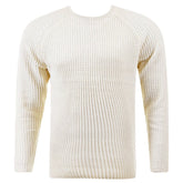 Cream Crew Neck Raglan Sleeve Regular Fit Knitted Jumper
