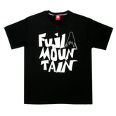 Black Crew Neck Regular Fit T-Shirt with Fuji Mountain Print