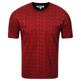 Mens Jacquard Logo Rust T Shirt