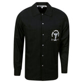 Mens Black Back Angel Long Sleeve Over Shirt