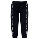 Black Text Logo Mens Dart Sweat Pant Track Bottoms