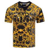 Mens Black Chain Print Short Sleeve T shirt