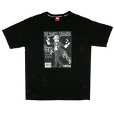 Black Crew Neck Regular Fit Short Sleeve T-Shirt with Printed RMC Stone