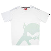 Regular Fit White Crew Neck T Shirt with Brand Monkey Head Print