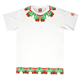 Samurai White Cotton Crew Neck Regular Fit T-Shirt for Men