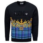 Versace Jeans Couture Mens Logo and Print Black Sweatshirt VJC9714