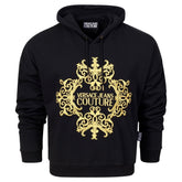 Versace Jeans Couture Mens Embroidered Baroque Logo Black Sweatshirt VJC9722