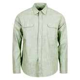 Sugar Cane Green Pin Check Long Sleeved Shirt CANE10261