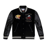 Whitesville Letterman Black 30oz Melton Wool and Leather Award Jacket WHIT9625