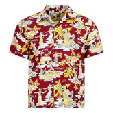 Sun Surf Mens Wine Luau Hawaiian Print Shirt SURF10085