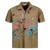 RockNRoll Guitar Star of Hollywood Hawaiian Shirt SoH10095