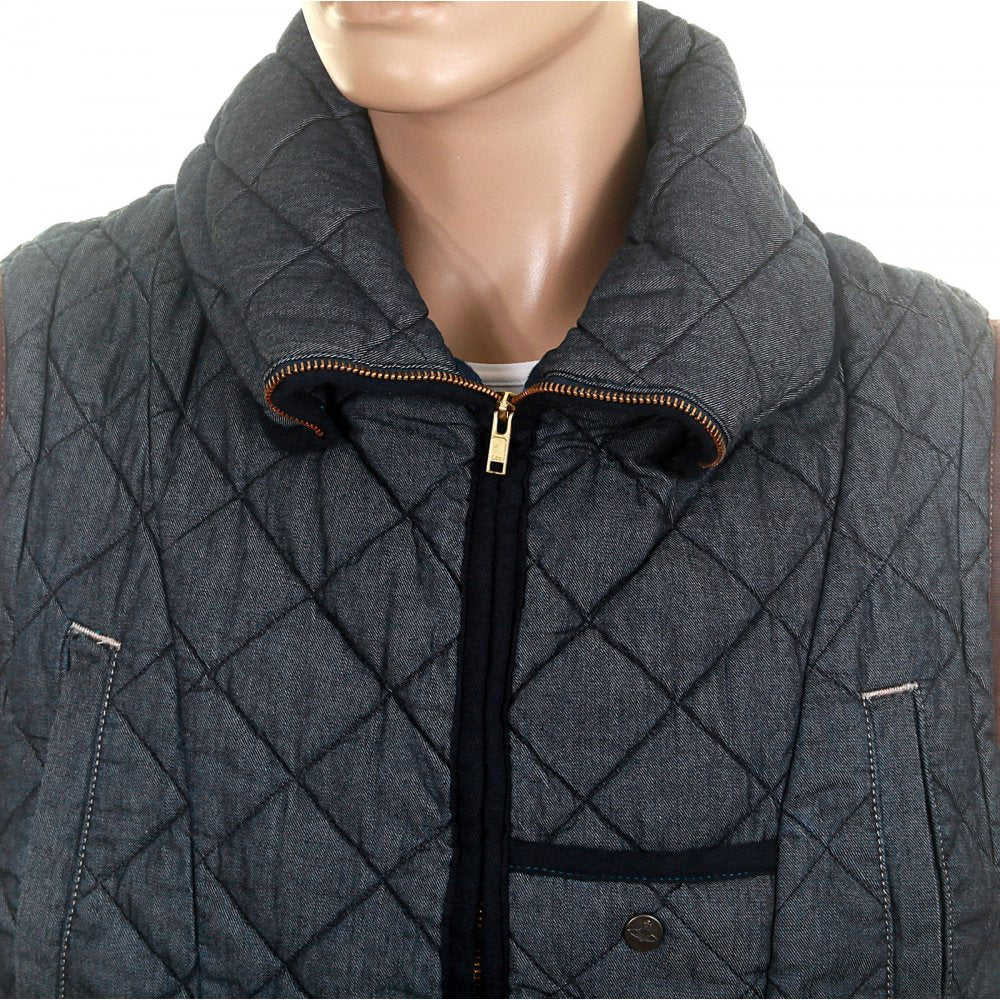 Denim Quilted Gillet for Men