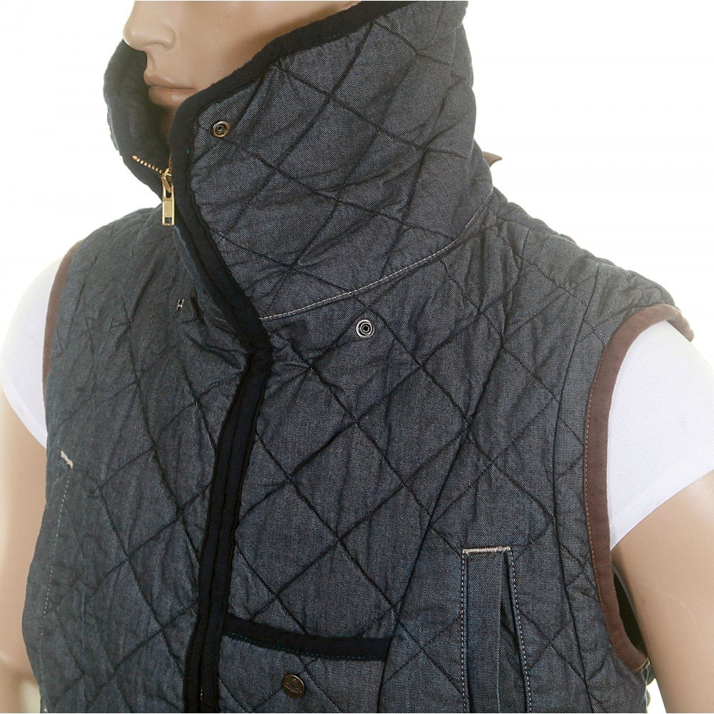 Denim Quilted Gillet for Men