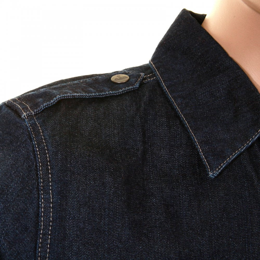 Anglomania Men's Rinsed Denim Military Shirt