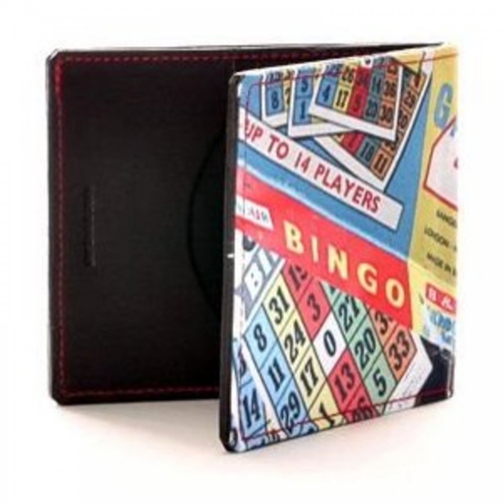 Leather bill fold credit card wallet