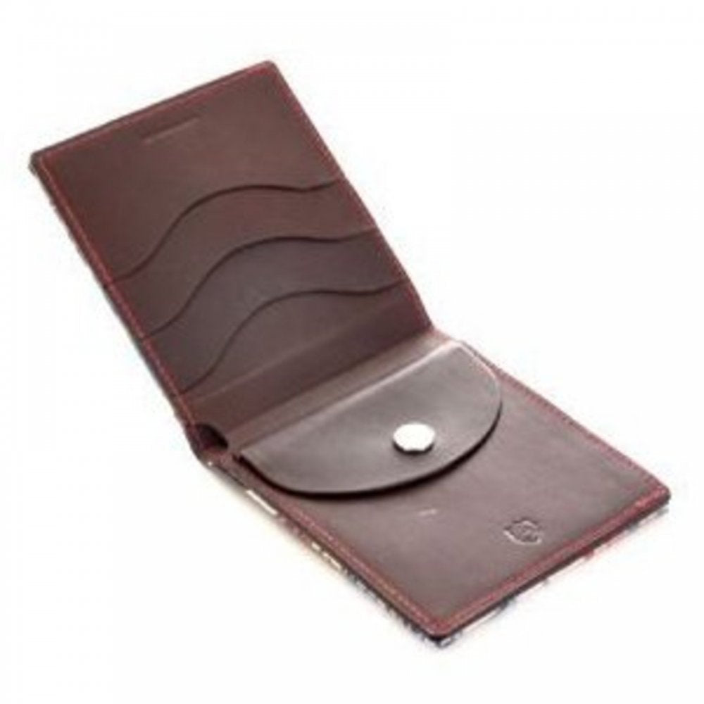 Leather bill fold credit card wallet