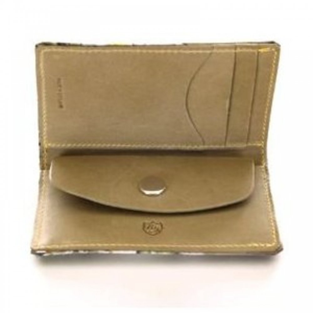 Leather Credit Card Wallet with Daisies