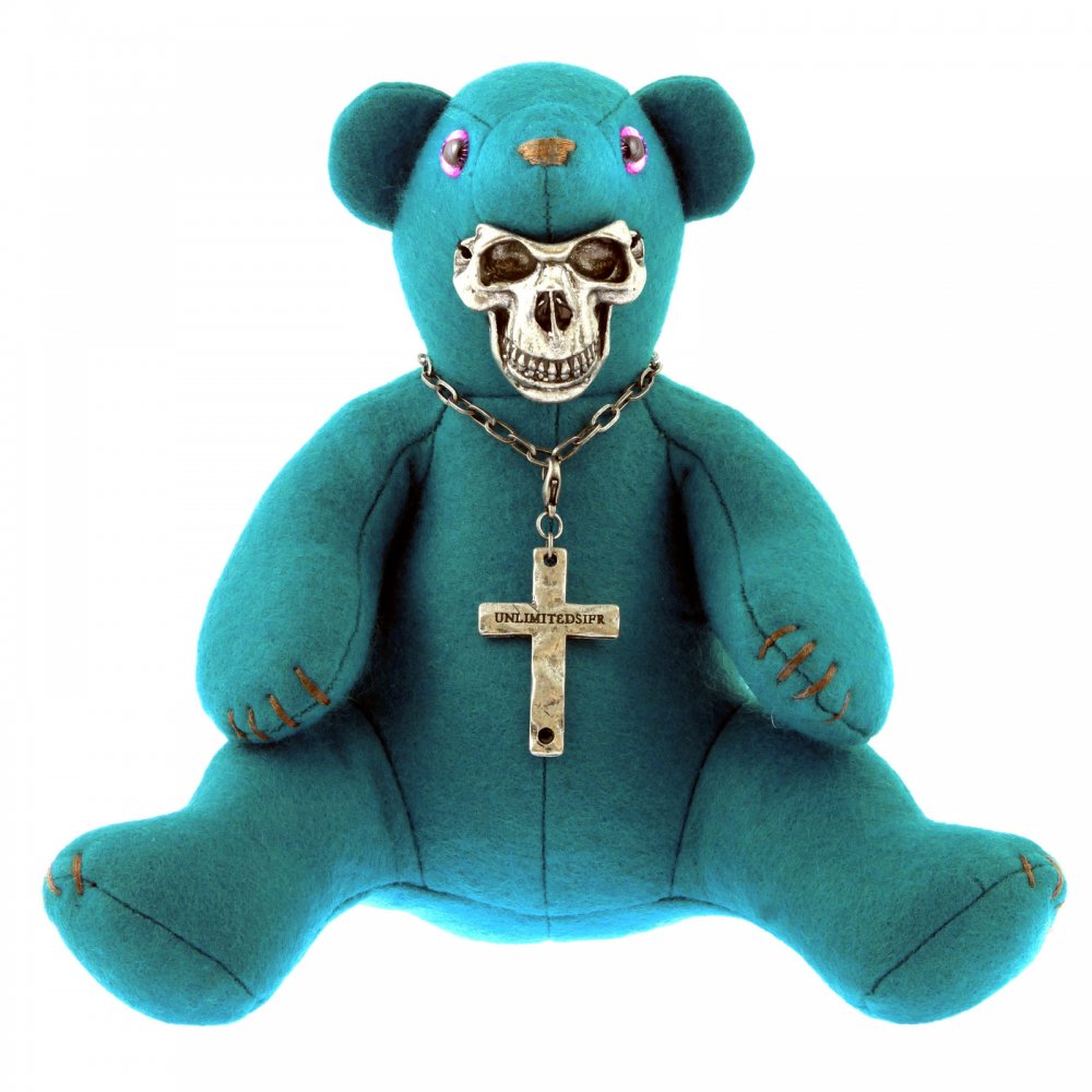 Limited Edition Teddy bear in teal blue colour