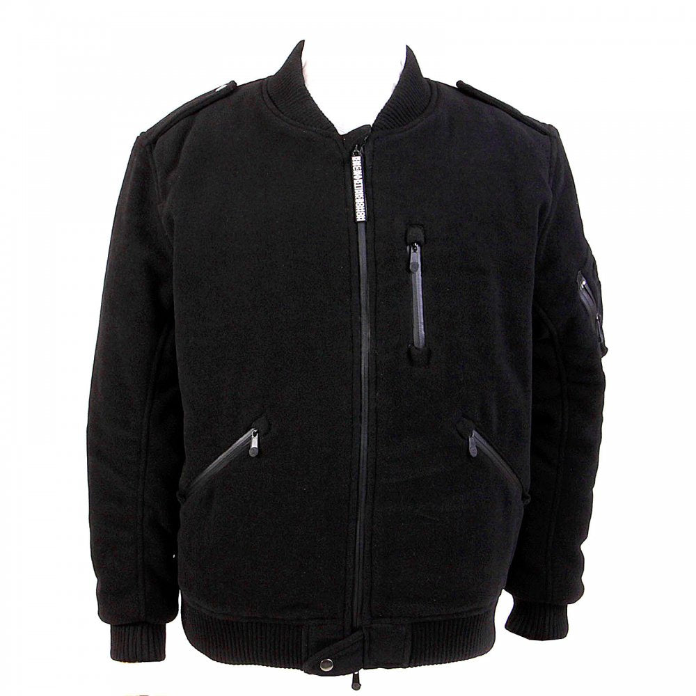 Padded Wool Black Jacket