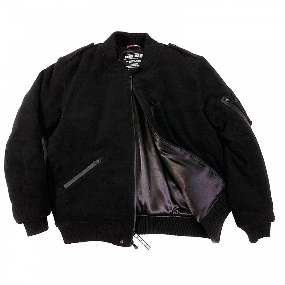 Padded Wool Black Jacket