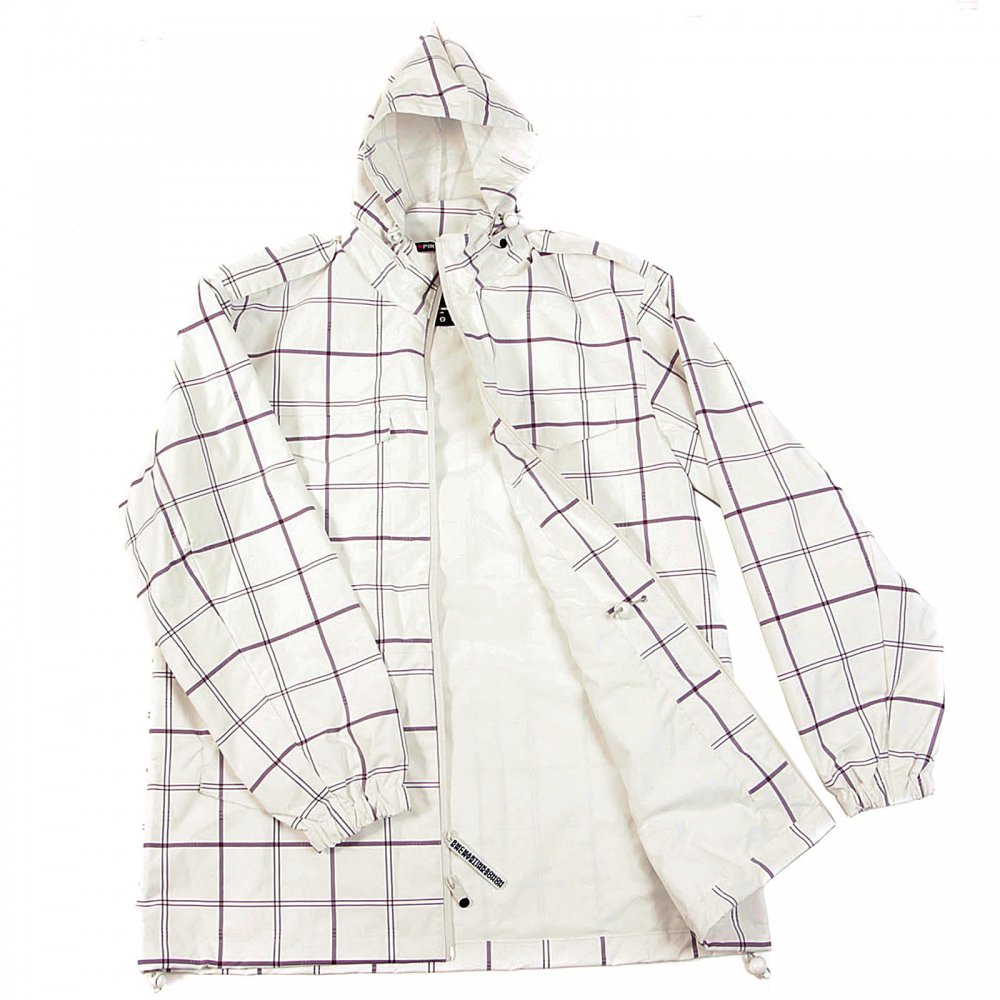 White hooded functional jacket