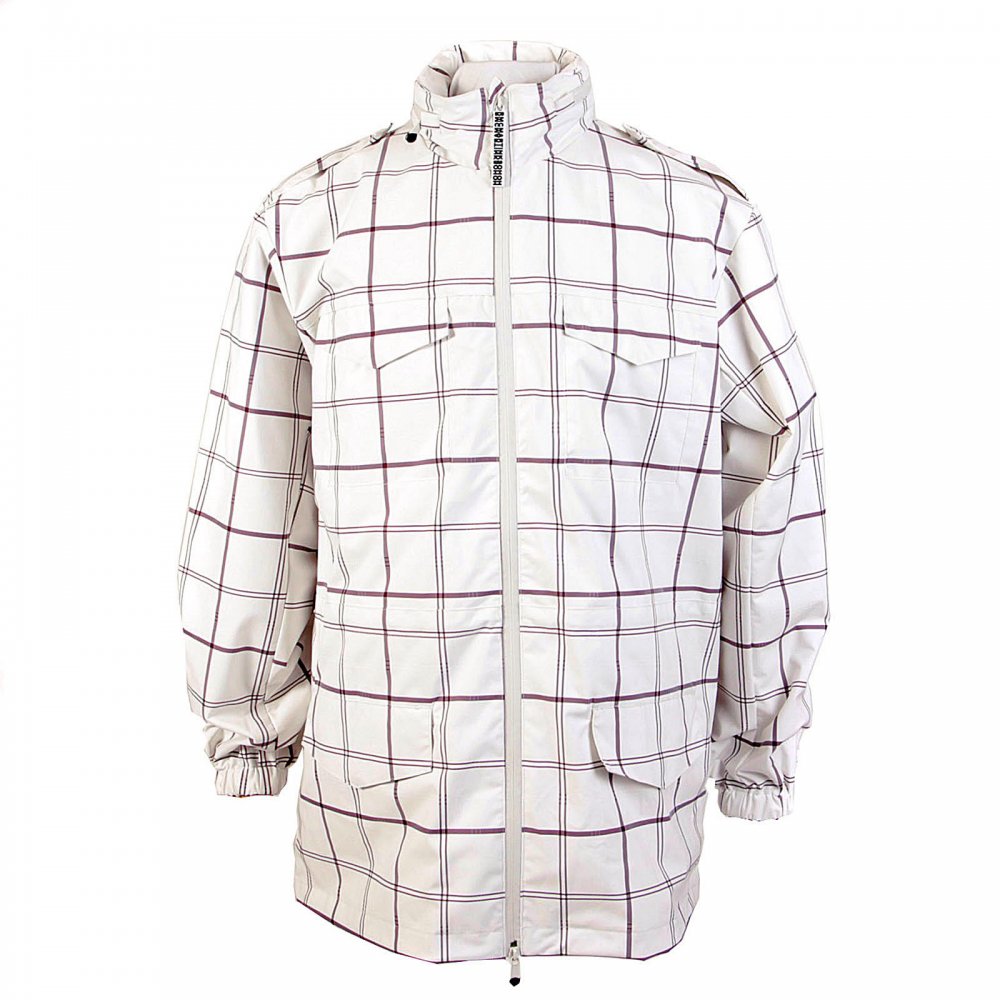 White hooded functional jacket