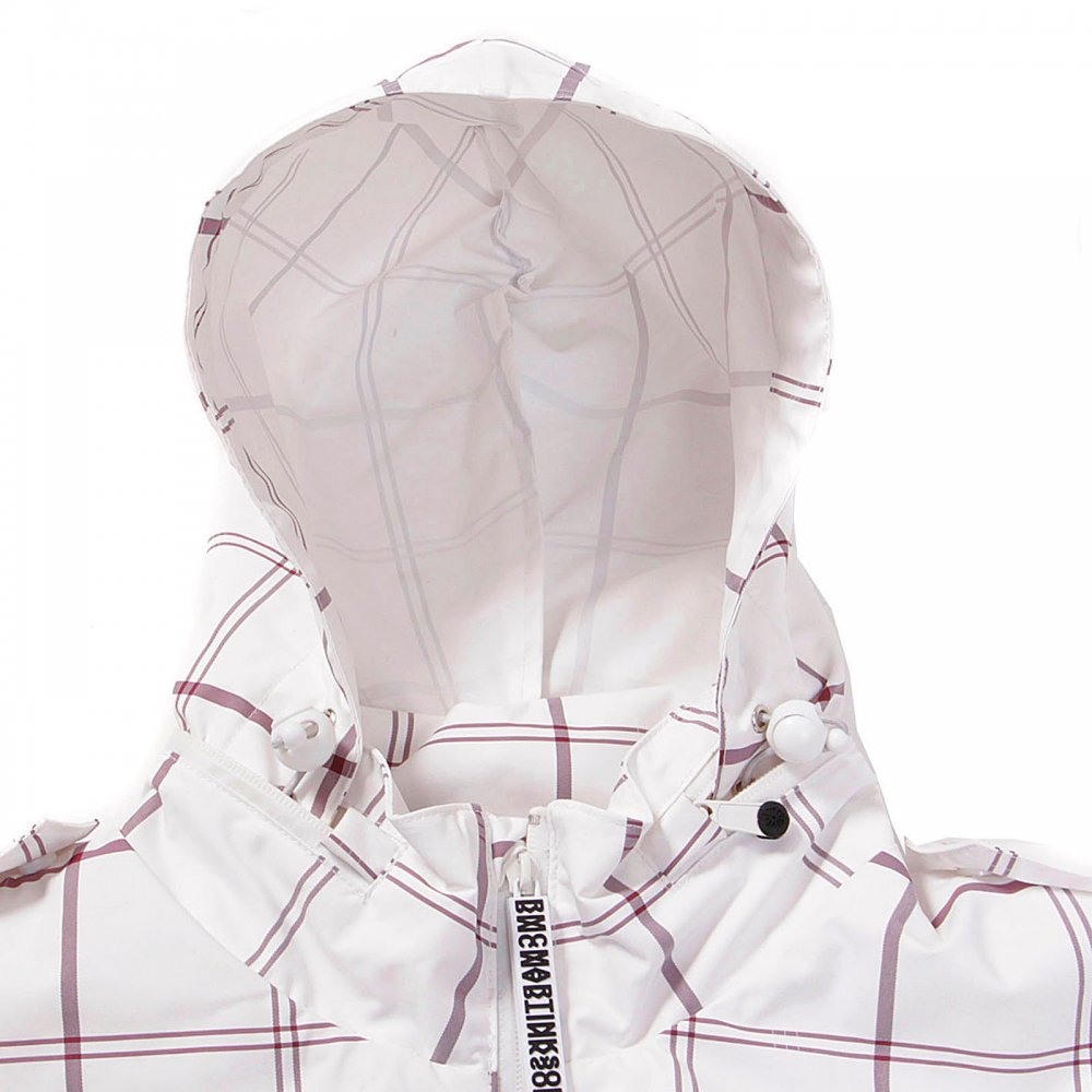 White hooded functional jacket