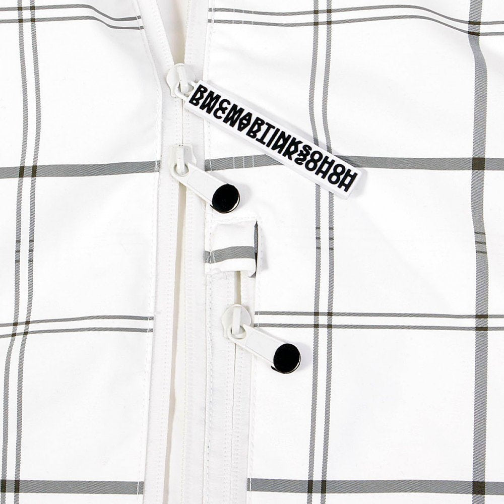 White hooded functional jacket