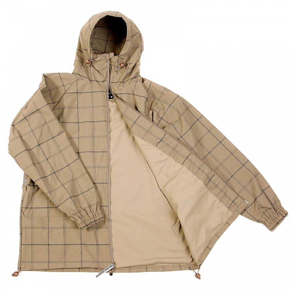 Coffee hooded functional jacket