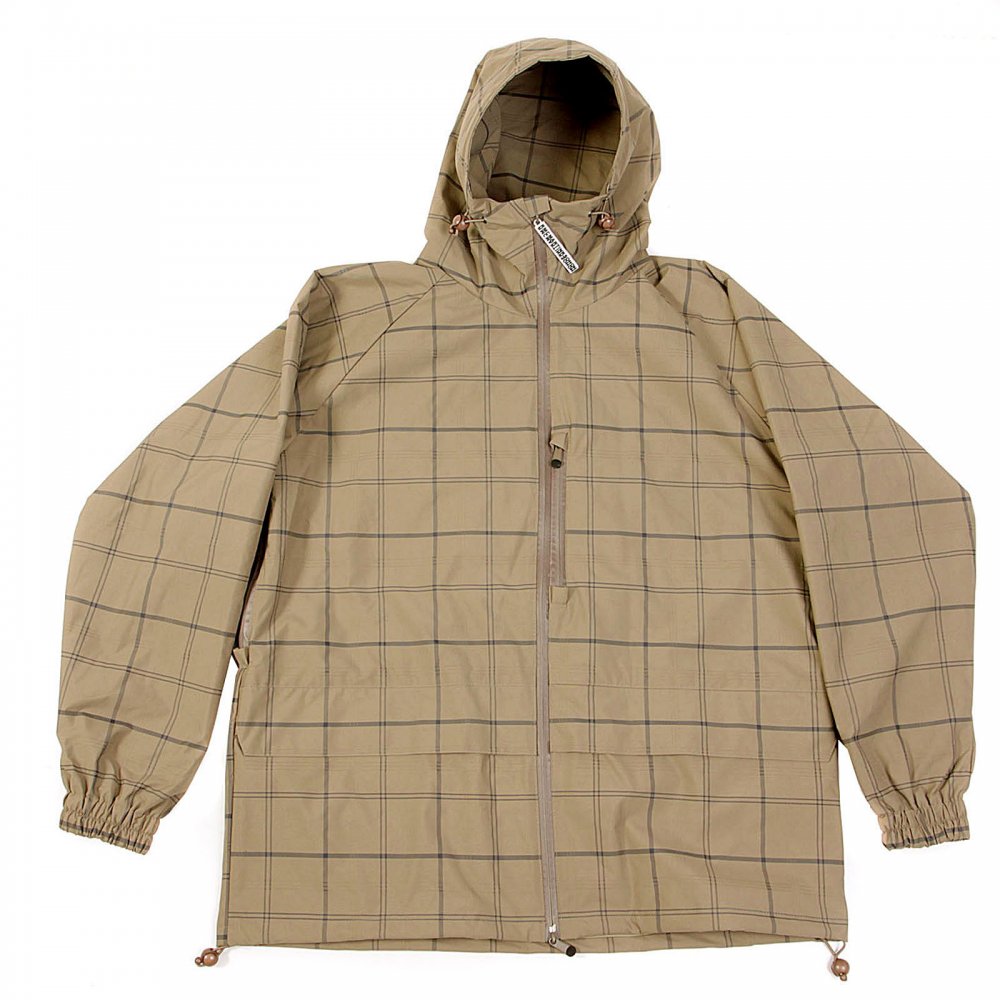 Coffee hooded functional jacket