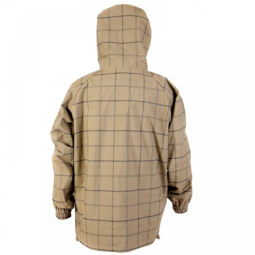 Coffee hooded functional jacket