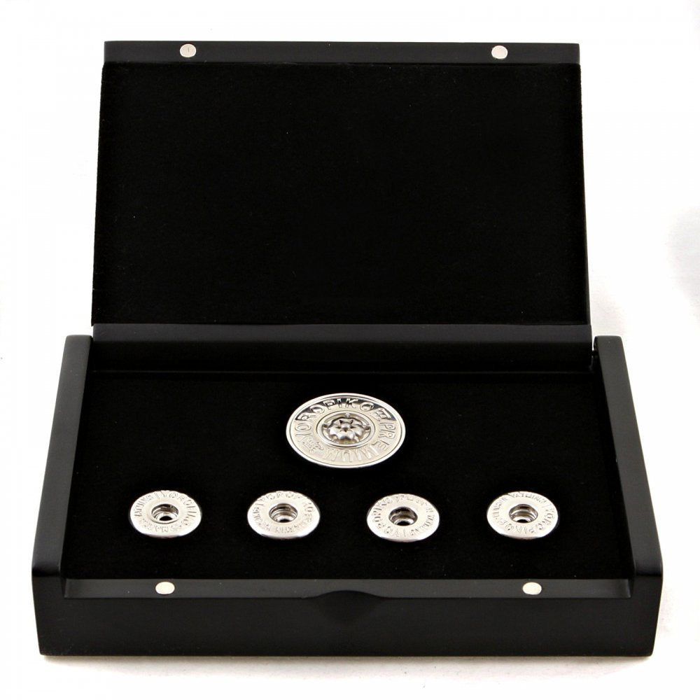 White Gold Plated button set