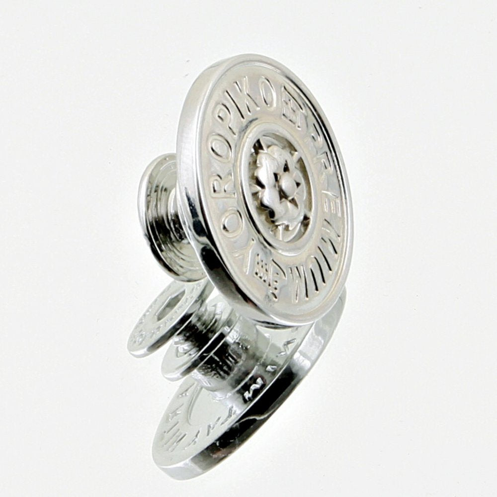White Gold Plated button set