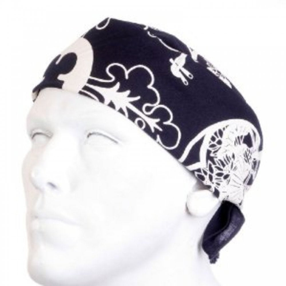 Navy Printed Bandana